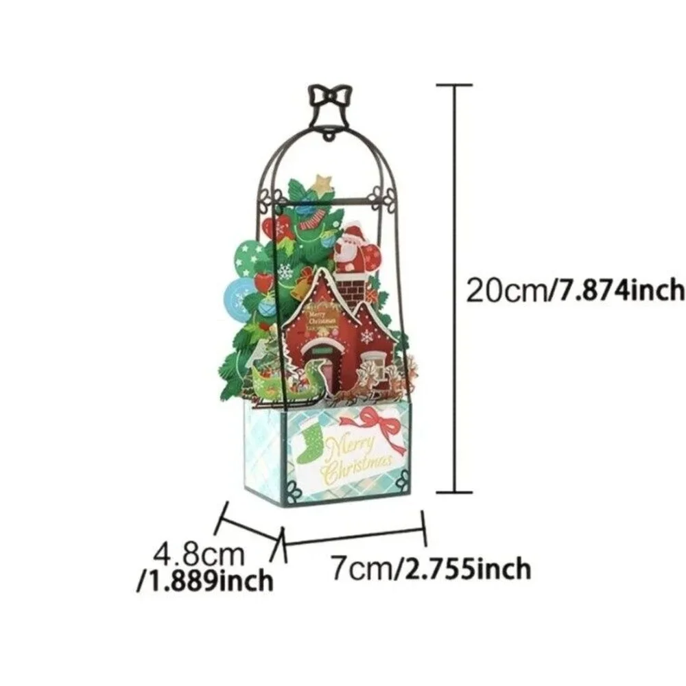 3/$20 Pop up 3D Christmas Greeting Card Santa Claus on the roof New